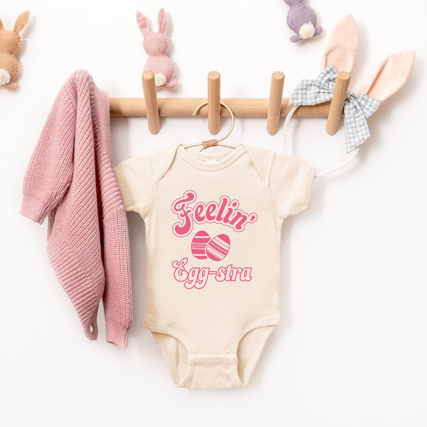 Feelin' Eggstra | Baby Graphic Short Sleeve Onesie