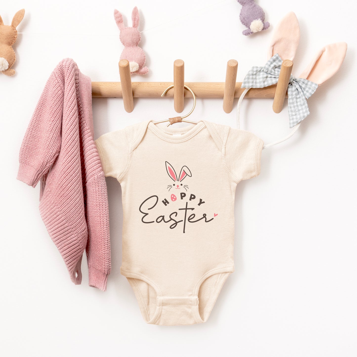 Hoppy Easter Bunny Egg | Baby Graphic Short Sleeve Onesie