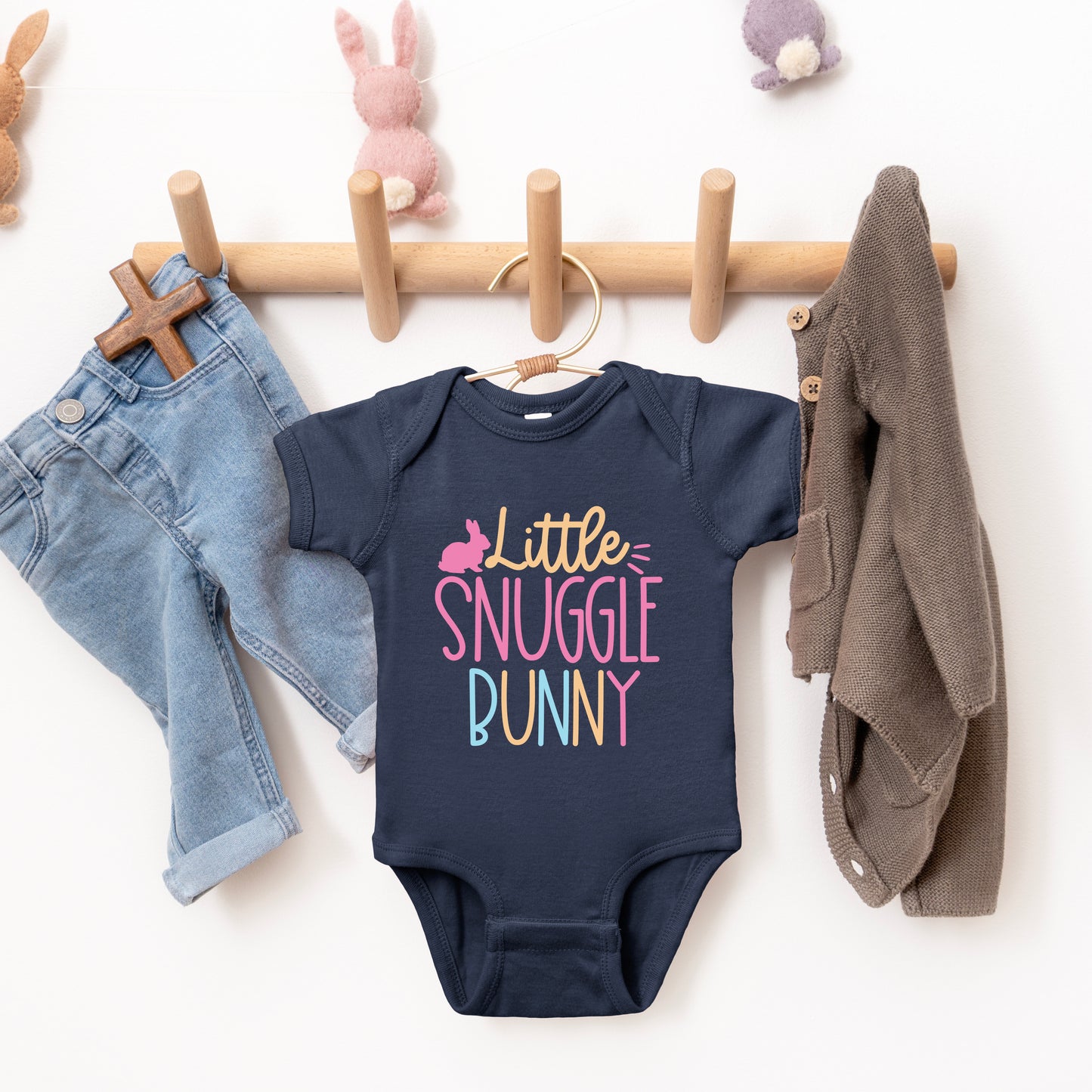 Little Snuggle Bunny | Baby Graphic Short Sleeve Onesie