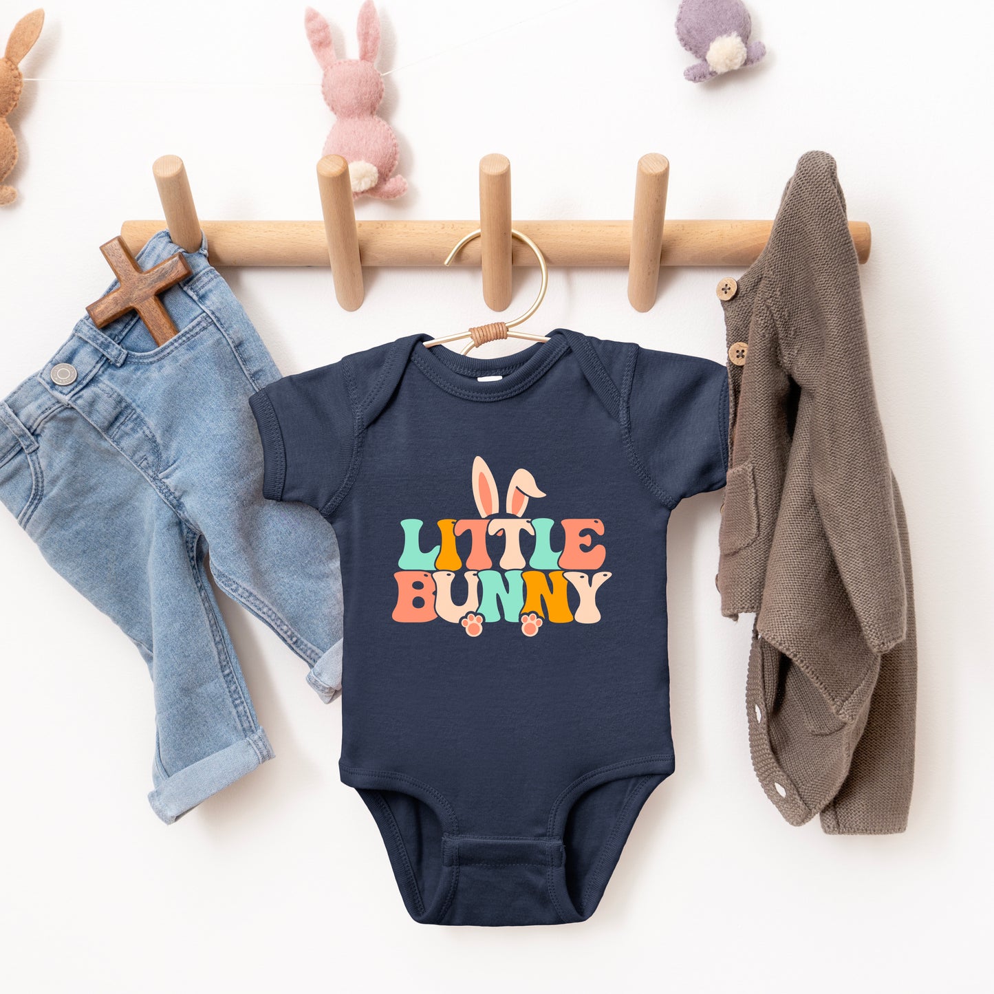 Little Bunny Ears | Baby Graphic Short Sleeve Onesie