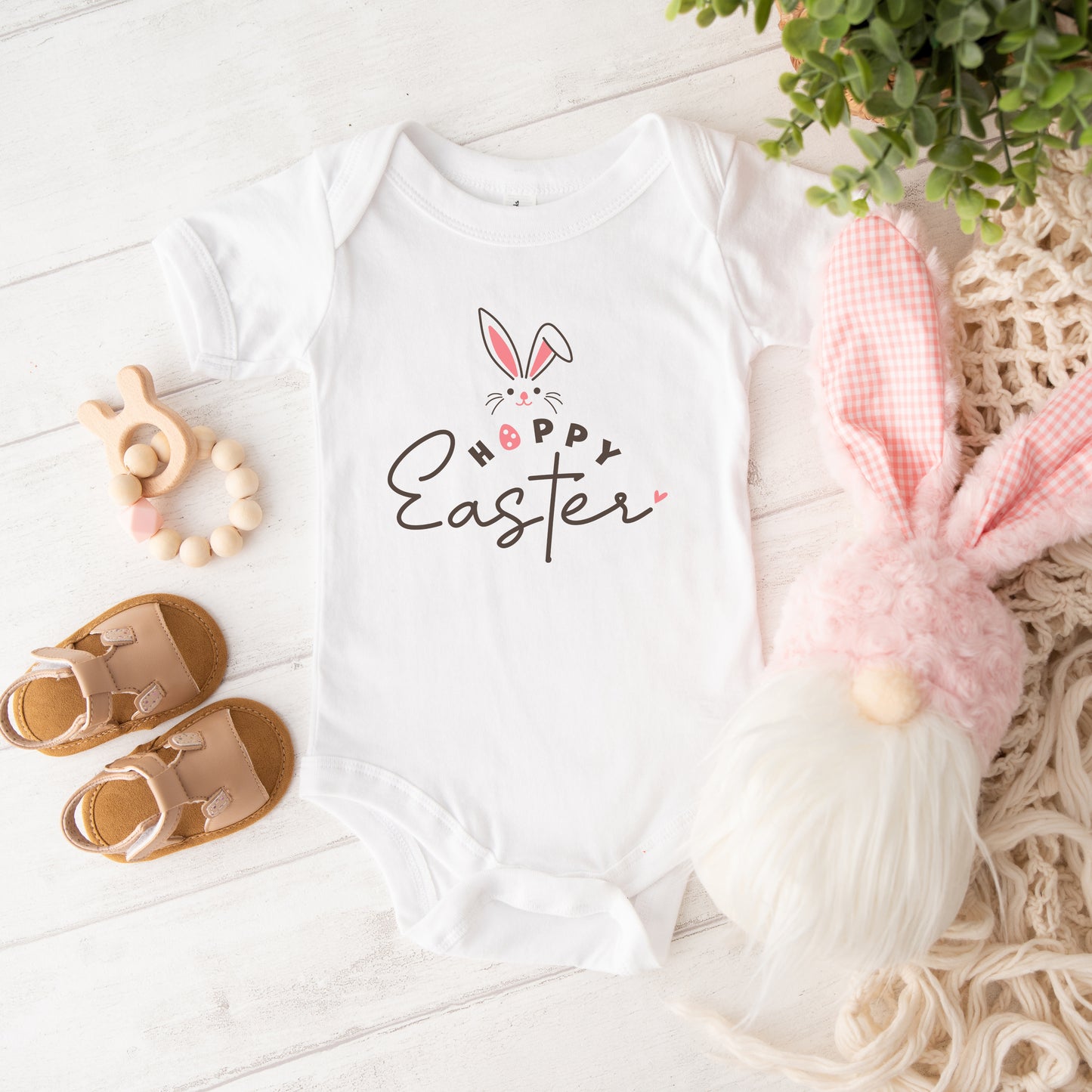 Hoppy Easter Bunny Egg | Baby Graphic Short Sleeve Onesie