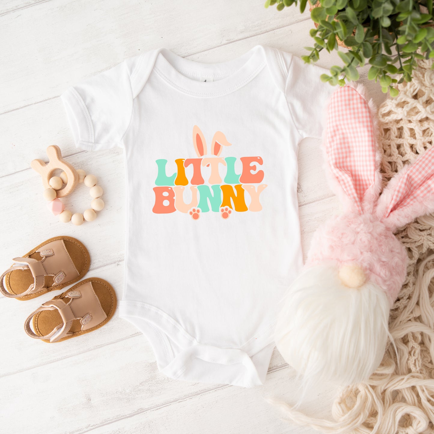 Little Bunny Ears | Baby Graphic Short Sleeve Onesie