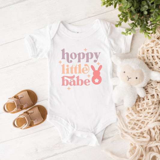 Hoppy Little Babe | Baby Graphic Short Sleeve Onesie