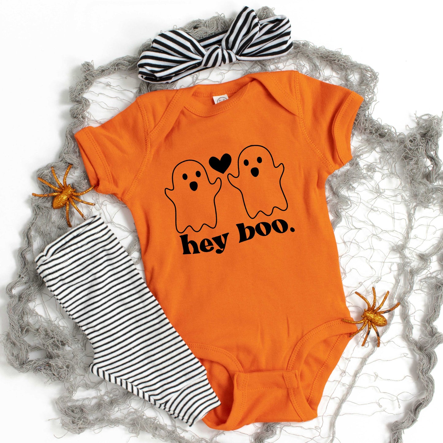 Ghosts Hey Boo | Baby Graphic Short Sleeve Onesie