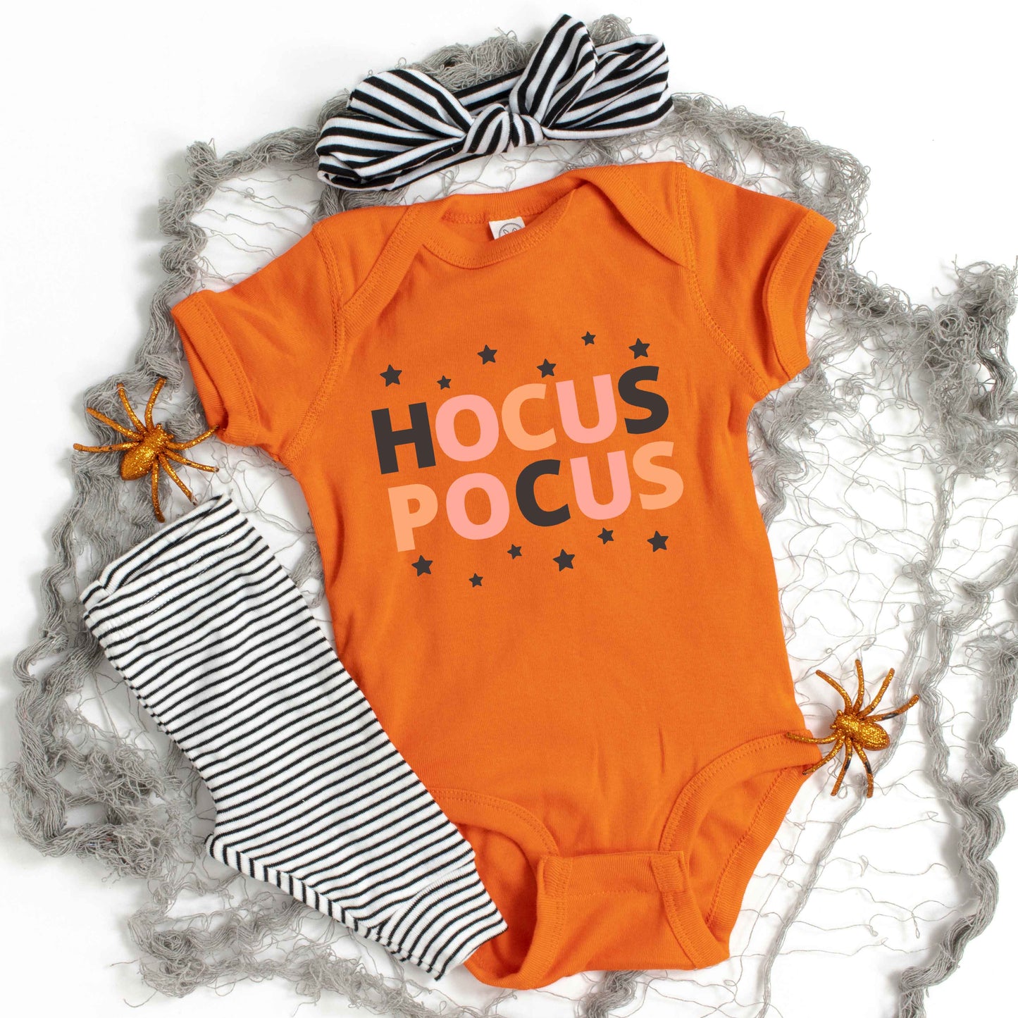 Hocus Pocus Colorful Stars | Baby Graphic Short Sleeve Onesie