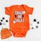 Trick Or Treat Lightning Bolt | Baby Graphic Short Sleeve Onesie