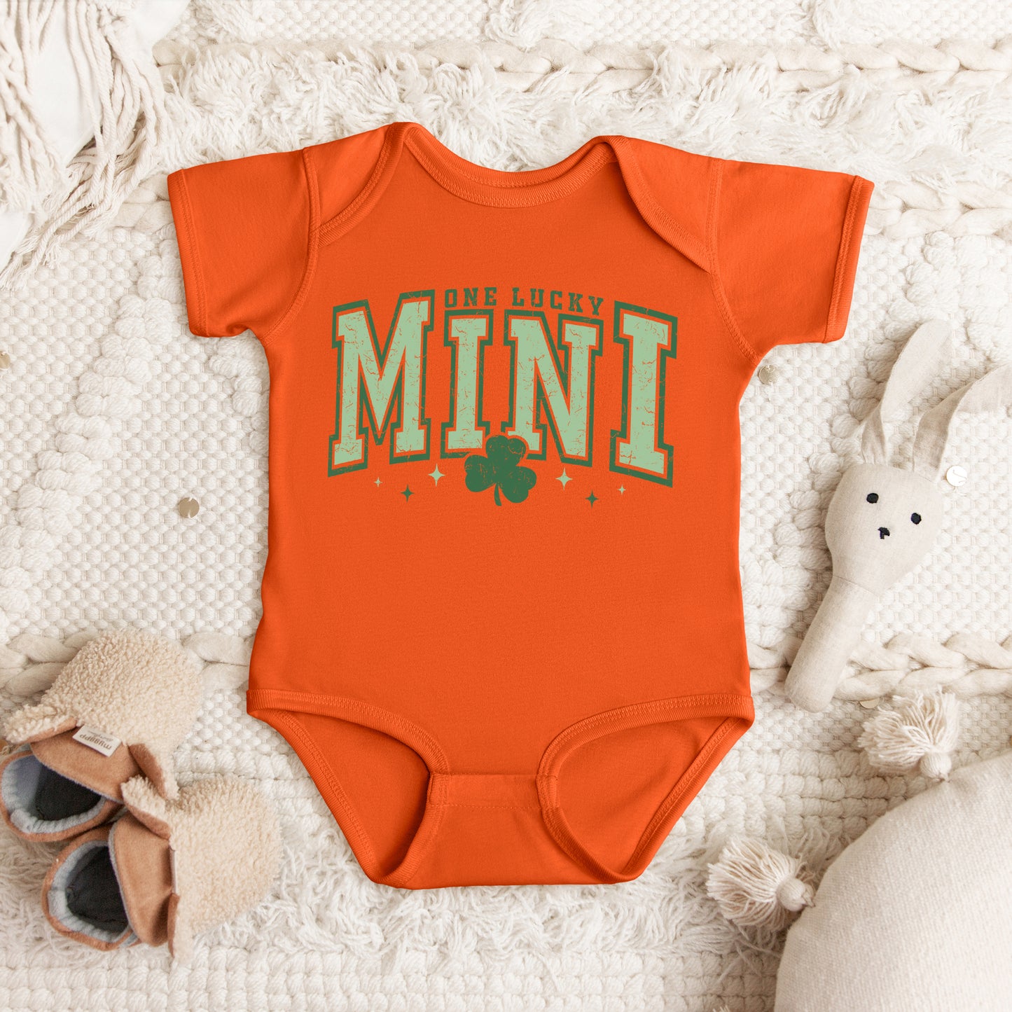 One Lucky Mini Clover | Baby Graphic Short Sleeve Onesie