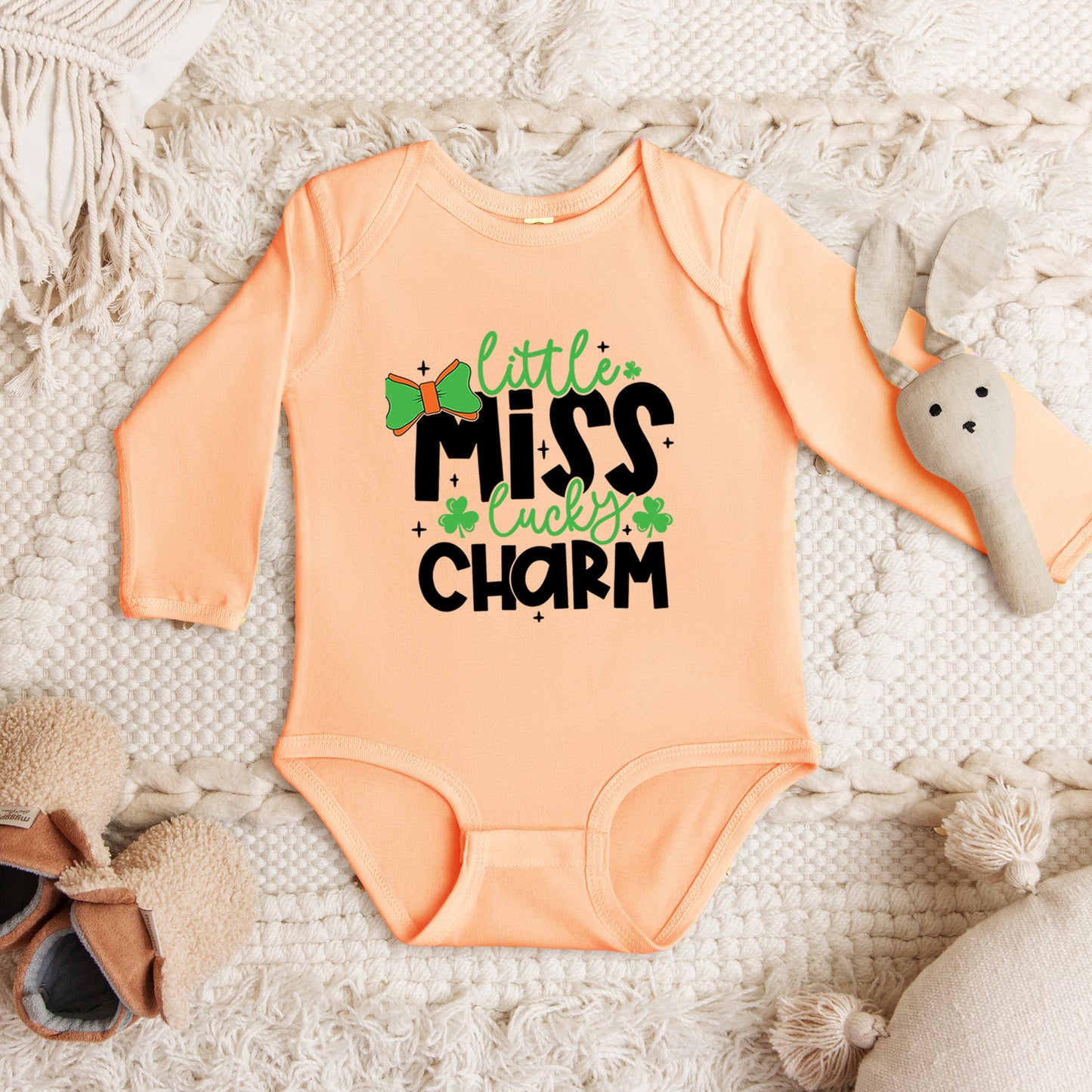 Little Miss Lucky Charm | Baby Graphic Long Sleeve Onesie