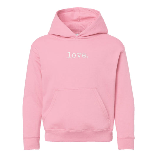 Embroidered Love Typewriter | Youth Graphic Hoodie