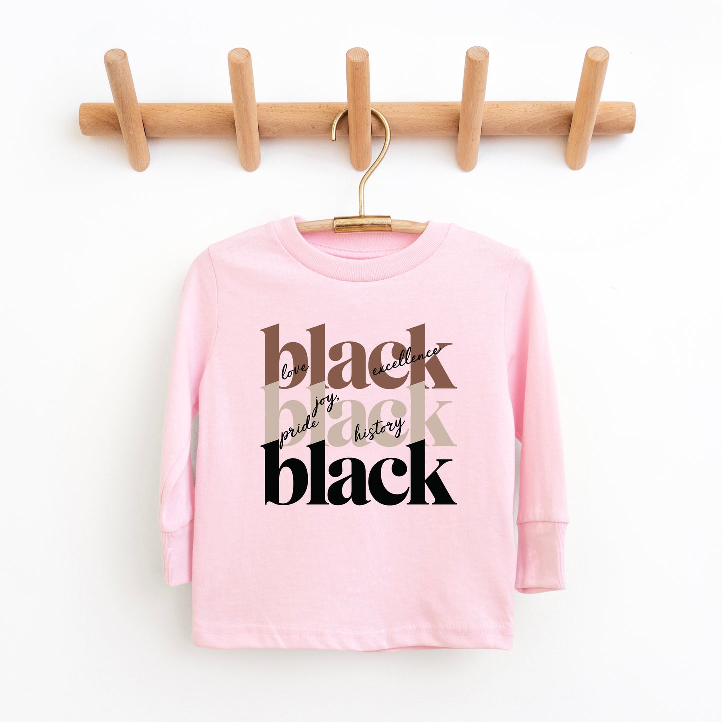 Black History Stacked | Toddler Graphic Long Sleeve Tee