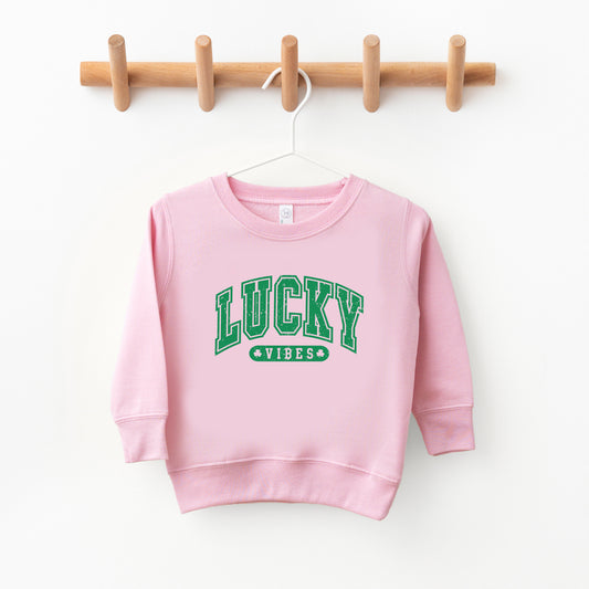 Lucky Vibes Distressed | Toddler Graphic Sweatshirt