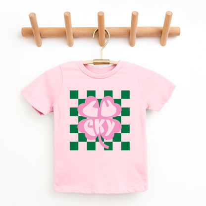 Lucky Clover Checkered | Toddler Graphic Short Sleeve Tee