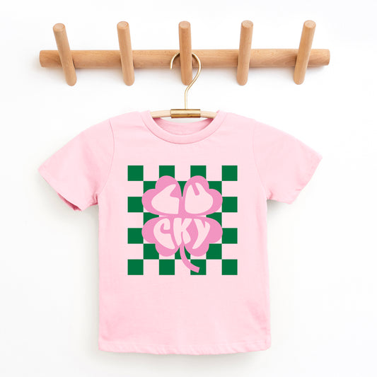 Lucky Clover Checkered | Toddler Graphic Short Sleeve Tee