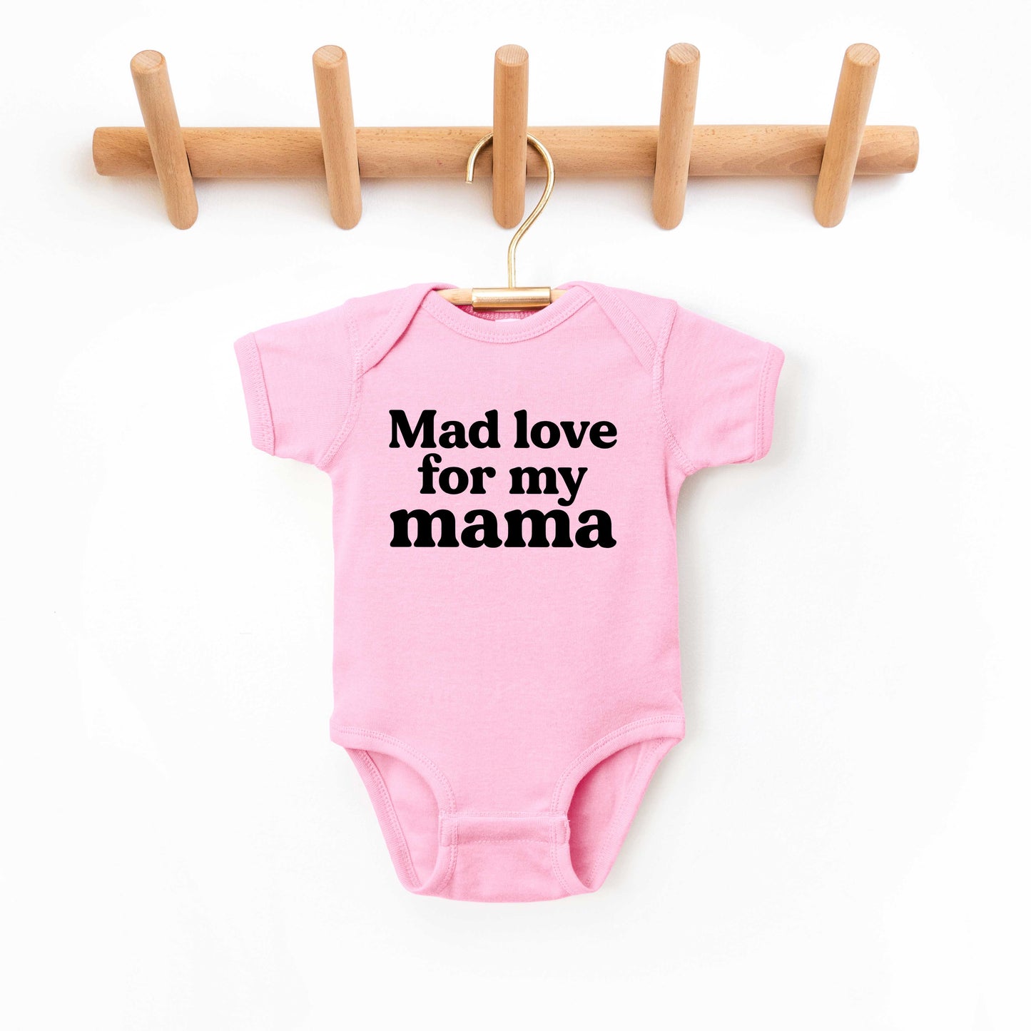 Mad Love For My Mama | Baby Graphic Short Sleeve Onesie