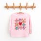 Candy Heart Smile Solid | Toddler Graphic Long Sleeve Tee