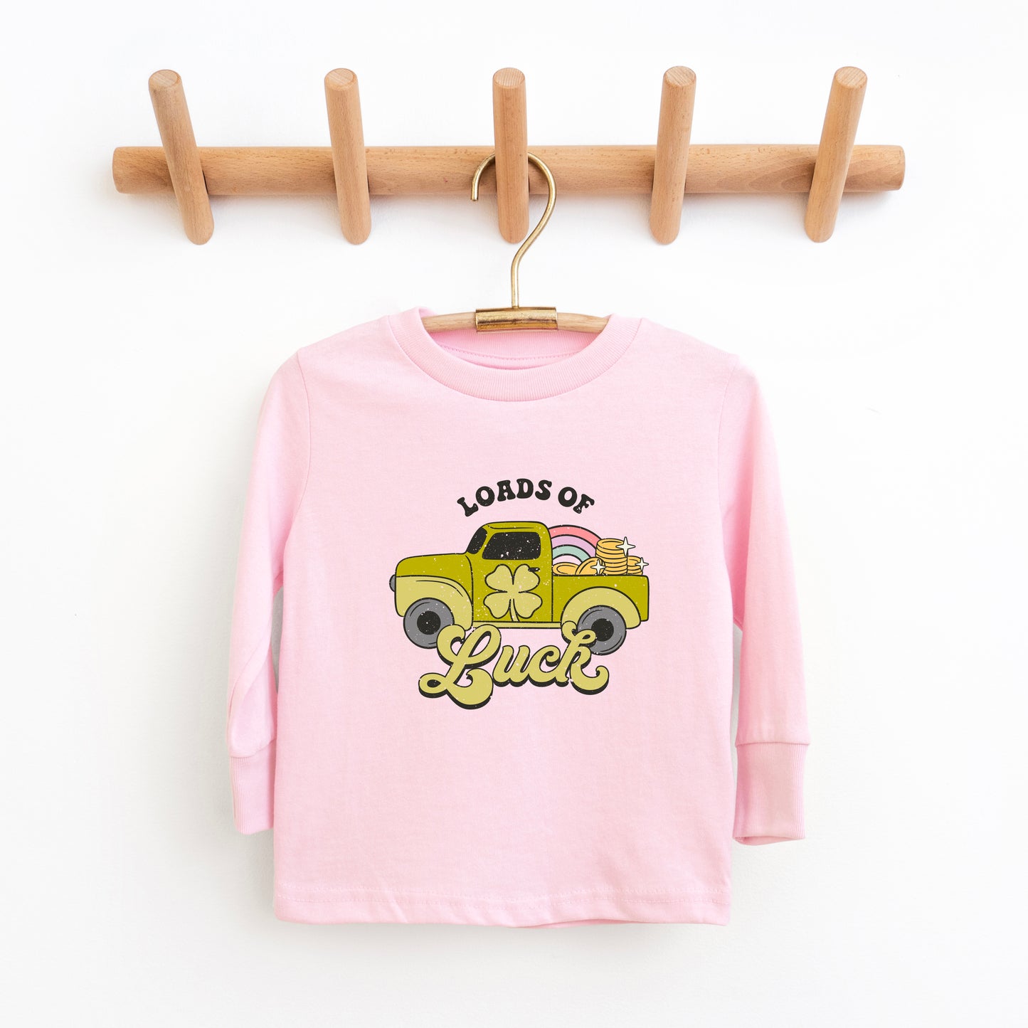 Loads Of Luck Retro Truck | Toddler Graphic Long Sleeve Tee