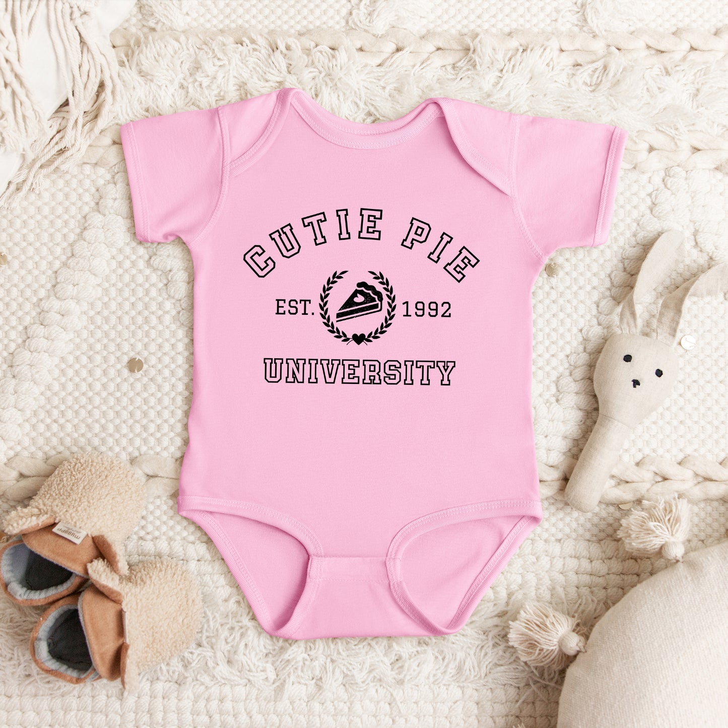 Cutie Pie University | Baby Graphic Short Sleeve Onesie