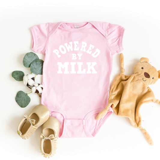 Powered By Milk | Baby Graphic Short Sleeve Onesie