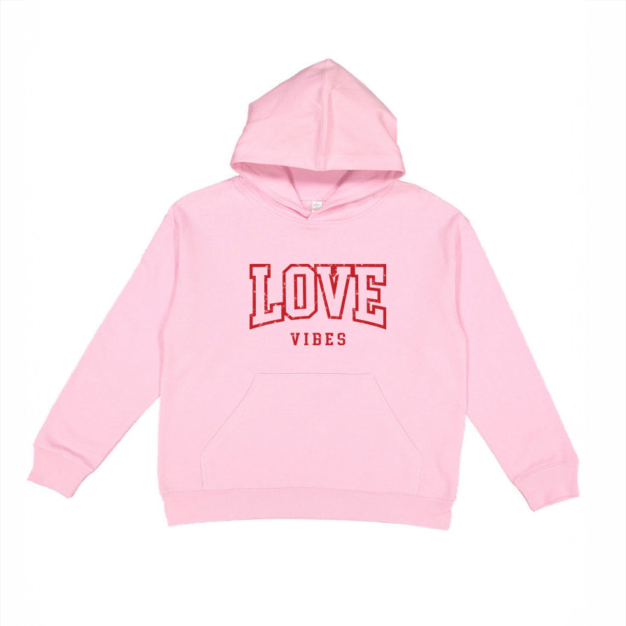 Love Vibes Varsity | Youth Graphic Hoodie