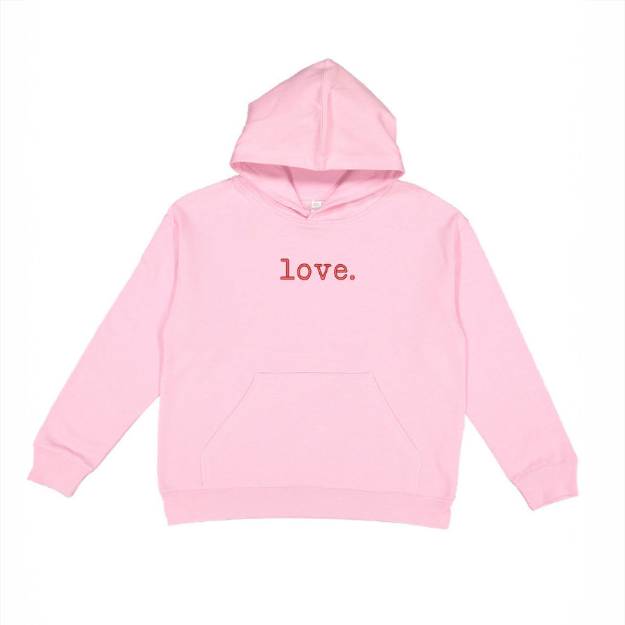 Embroidered Love Typewriter | Youth Graphic Hoodie