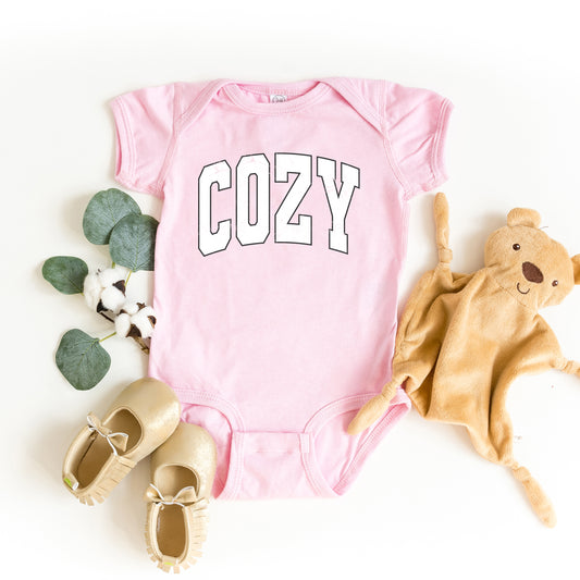 Cozy Worn Varsity | Baby Graphic Short Sleeve Onesie