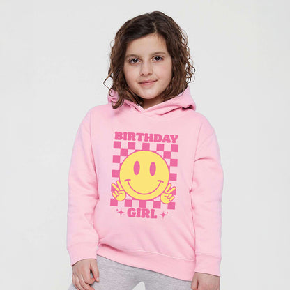 Birthday Girl Checkered | Toddler Graphic Hoodie