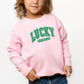 Lucky Vibes Distressed | Youth Ultra-Soft Graphic Sweatshirt