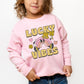 Lucky Vibes Cartoon Rainbow | Toddler Graphic Sweatshirt