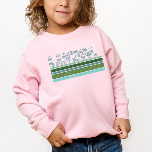 Retro Lucky Stripes | Toddler Graphic Sweatshirt