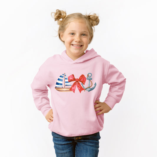 Coquette Ship Anchor | Toddler Graphic Hoodie
