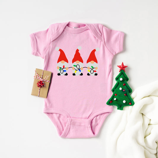 Gnome Lights | Baby Graphic Short Sleeve Onesie