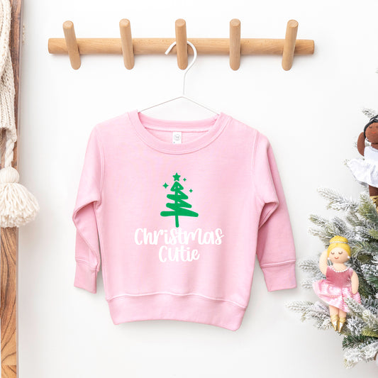 Christmas Cutie Tree Glitter | Toddler Graphic Sweatshirt