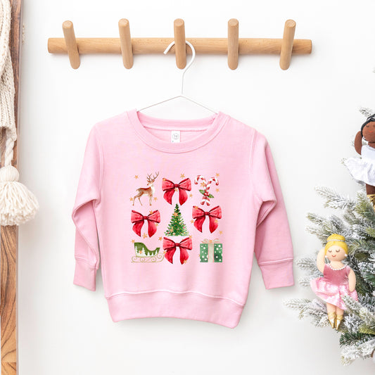 Coquette Christmas Collage | Toddler Graphic Sweatshirt