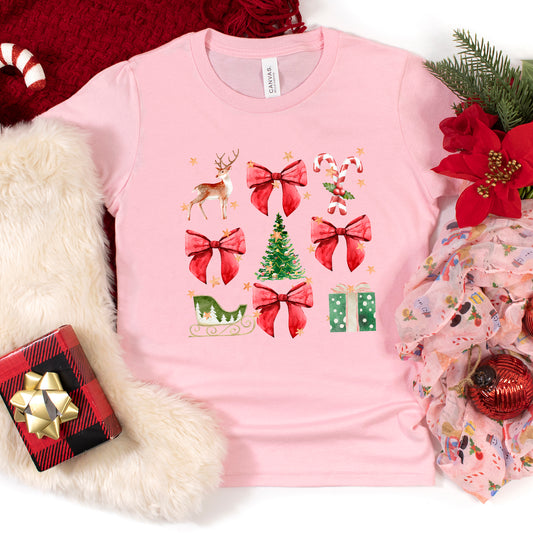 Coquette Christmas Collage | Toddler Graphic Short Sleeve Tee