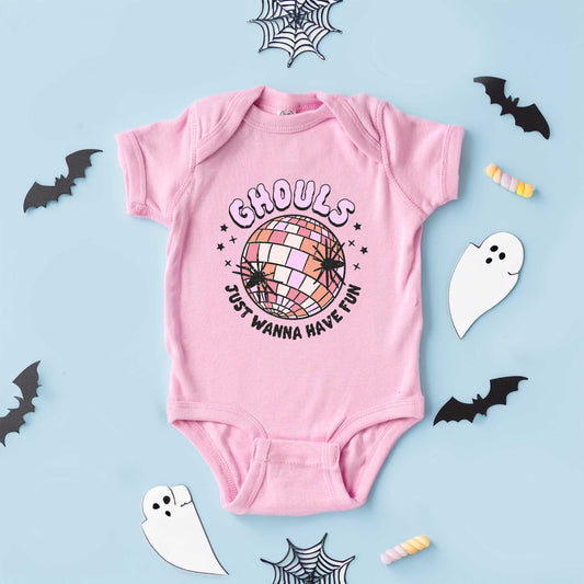 Ghouls Disco Ball | Baby Graphic Short Sleeve Onesie