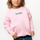 Embroidered Lucky Typewriter | Youth Ultra-Soft Graphic Sweatshirt