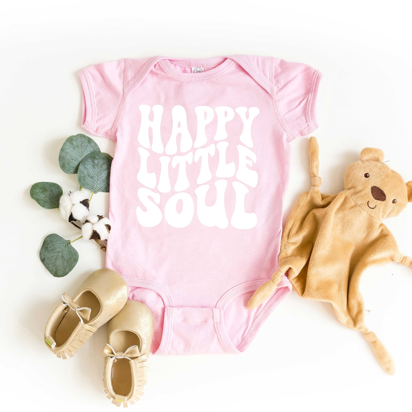 Happy Little Soul Wavy | Baby Graphic Short Sleeve Onesie