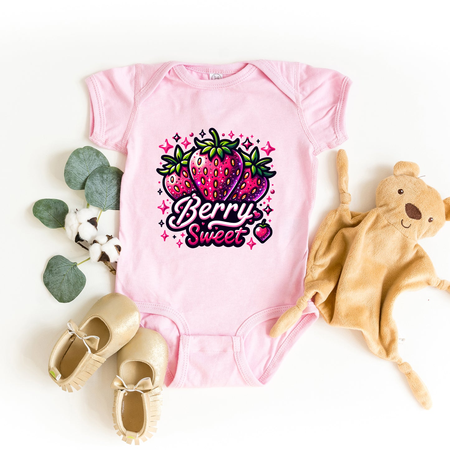 Berry Sweet Strawberry | Baby Graphic Short Sleeve Onesie