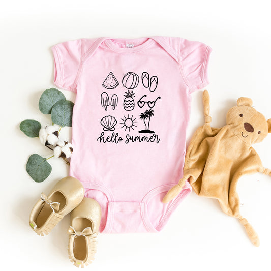 Hello Summer Chart | Baby Graphic Short Sleeve Onesie