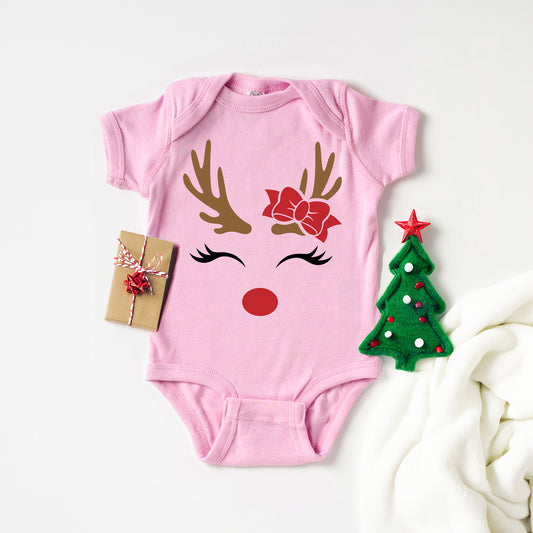 Reindeer Girl | Baby Graphic Short Sleeve Onesie