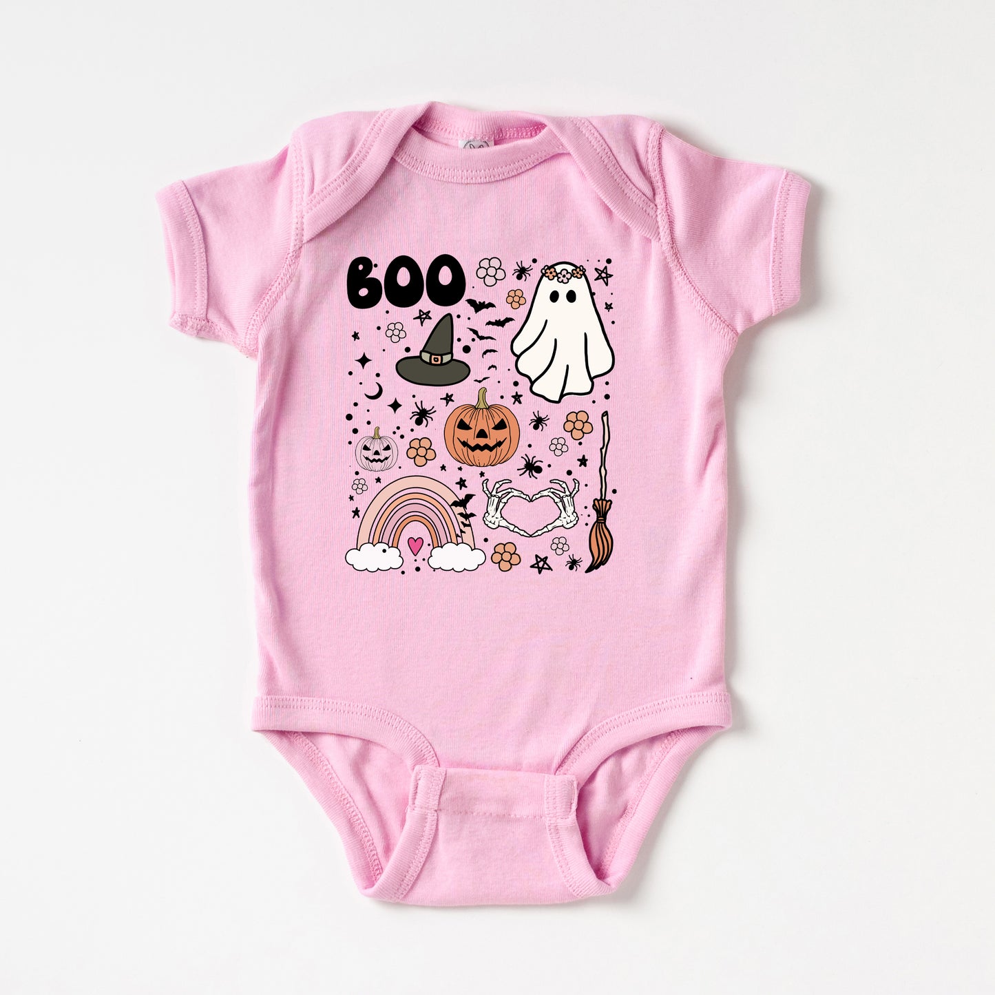 Boo Collage | Baby Graphic Short Sleeve Onesie