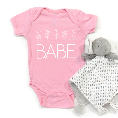 Babe Flowers | Baby Graphic Short Sleeve Onesie