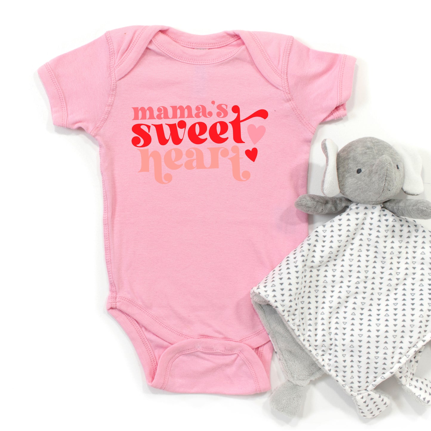 Pink Sweet Heart | Baby Graphic Short Sleeve Onesie