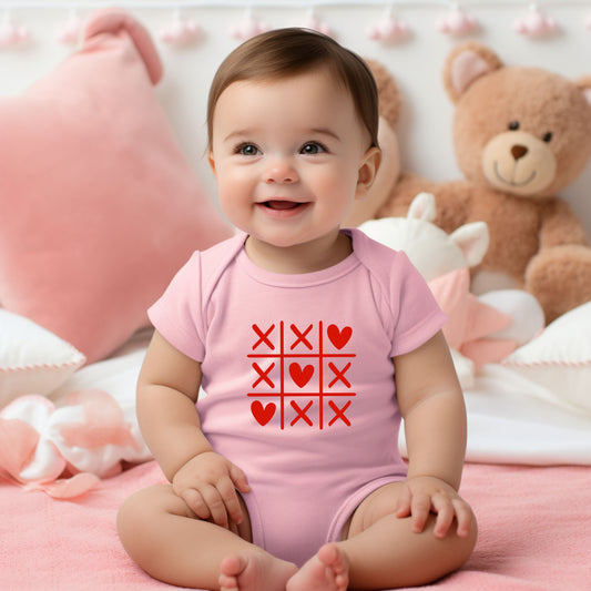 Tic Tac Heart | Baby Graphic Short Sleeve Onesie