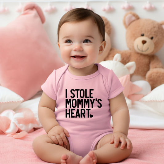 I Stole Mommy's Heart | Baby Graphic Short Sleeve Onesie