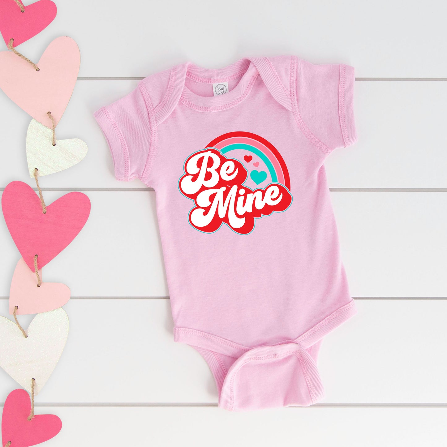 Be Mine Rainbow | Baby Graphic Short Sleeve Onesie