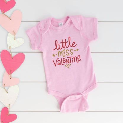 Little Miss Valentine | Baby Graphic Short Sleeve Onesie