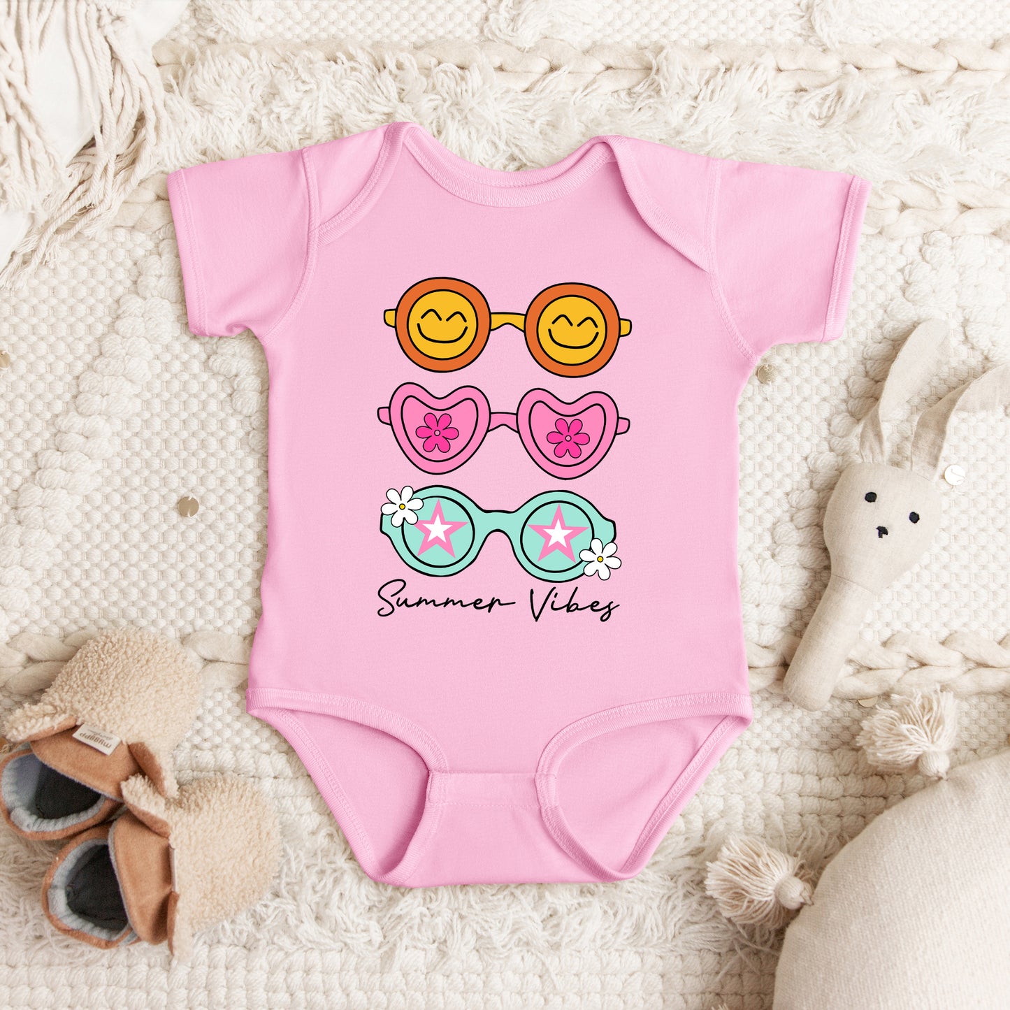 Sunnies Summer Vibes | Baby Graphic Short Sleeve Onesie