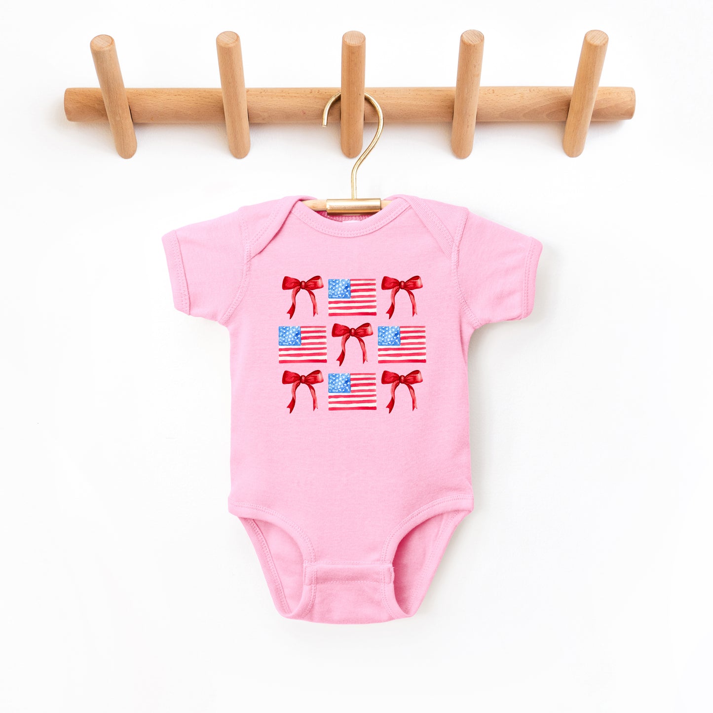 Coquette Flags Chart | Baby Graphic Short Sleeve Onesie