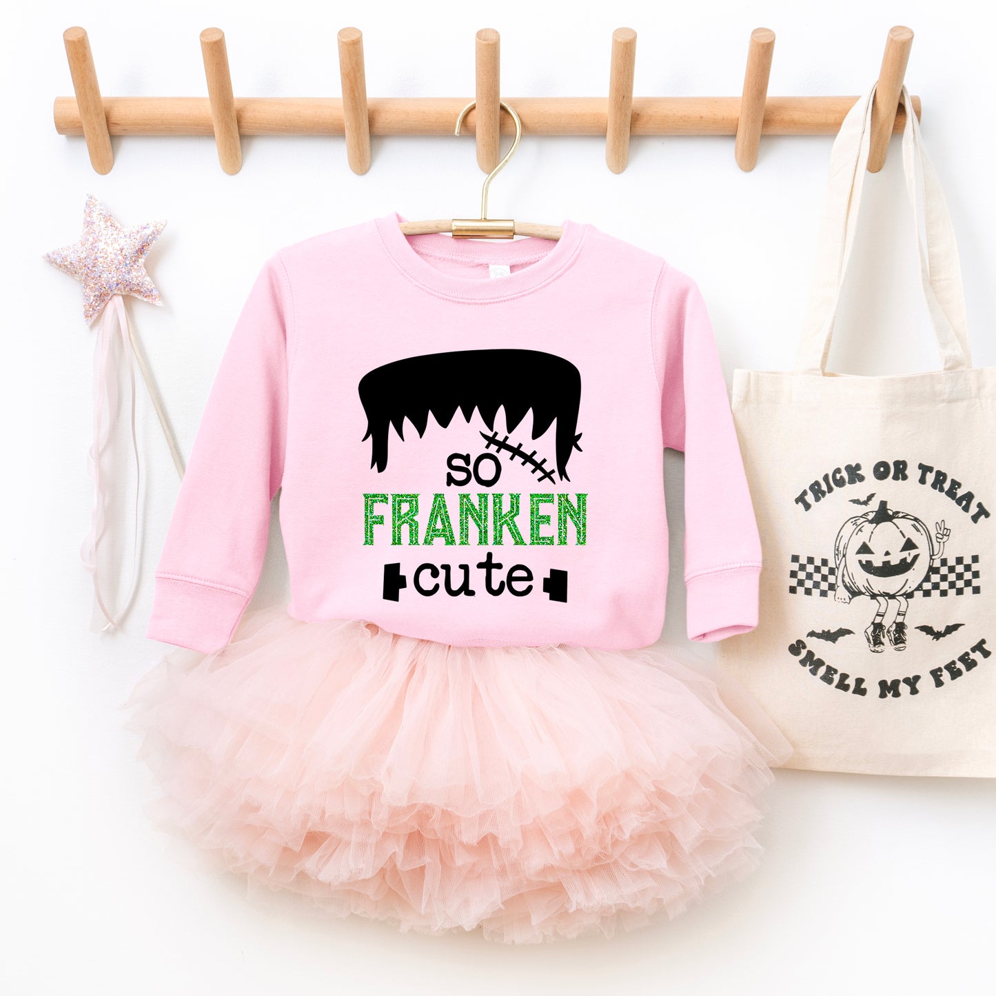 So Franken Cute Glitter | Youth Ultra-Soft Graphic Sweatshirt